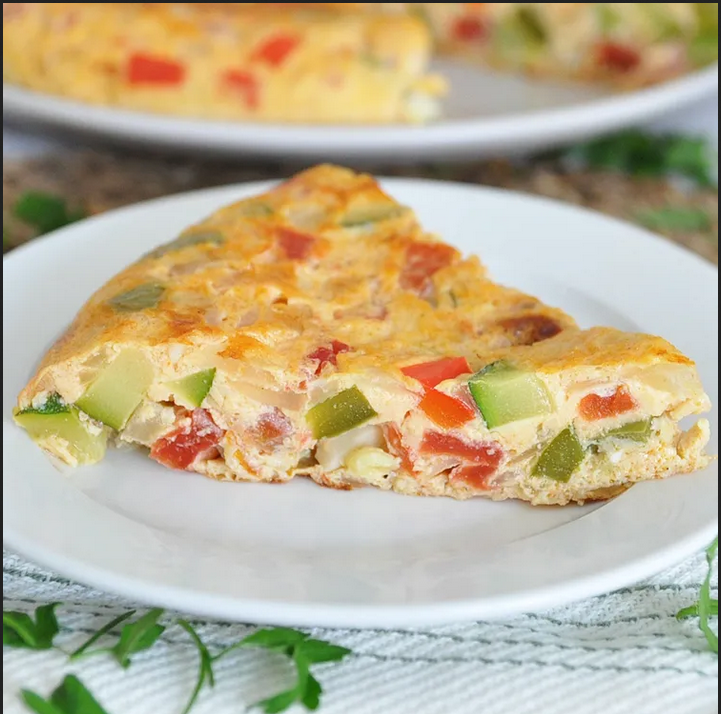 Spanish Vegetable omelette | Tortilla de Pisto